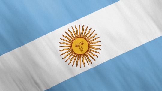 Animated Argentina Flag Waving in the Wind