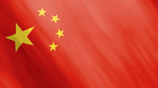 Animated China Flag Waving in the Wind