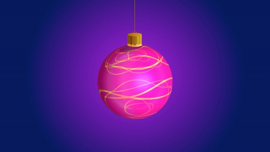 Merry Christmas and Happy New Year Animation with Christmas Ornament