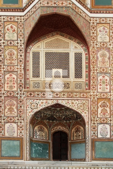Beautiful Indian Art - Architecture in Jaipur, Rajasthan, India