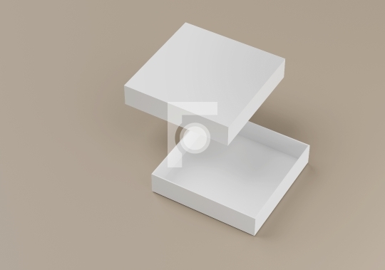 Blank White Boxes Mockup Stack up - 3D Illustration