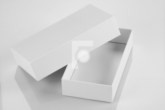 Blank White Card Board Box for Mockup Stock Photo