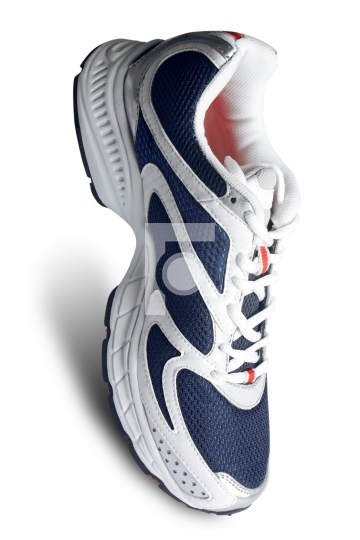 classy sports shoe in white and blue
