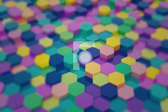 Colorful Geometric Hexagon 3D Background Pattern Texture - 3D Il