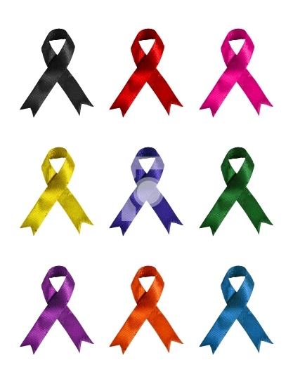 different colored support ribbons