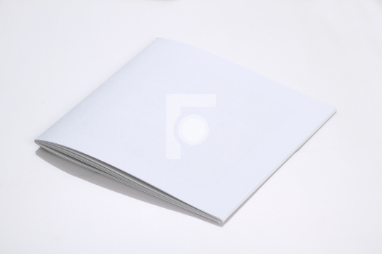 Folded White Blank Brochure Magazine Cover for Mockups