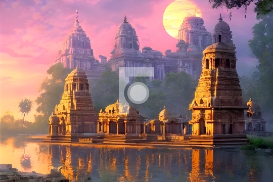 Free Illustration Old Ancient Beautiful Indian Temple - Ai Gener