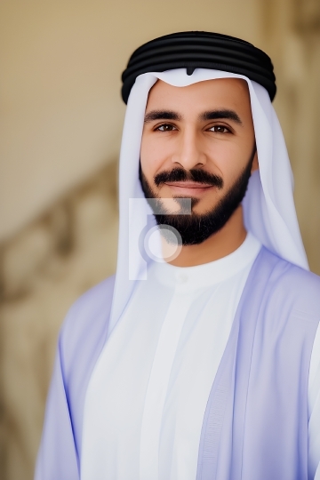 Free Photo Arab Middle Eastern Man in Kandura Traditional Clothe