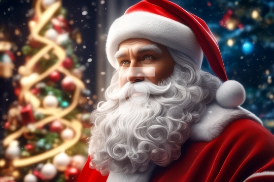 Free Santa Claus Christmas Holidays Concept - AI Generated Illus