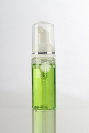 Green Cosmetic Product Pump Bottle for Mockup 