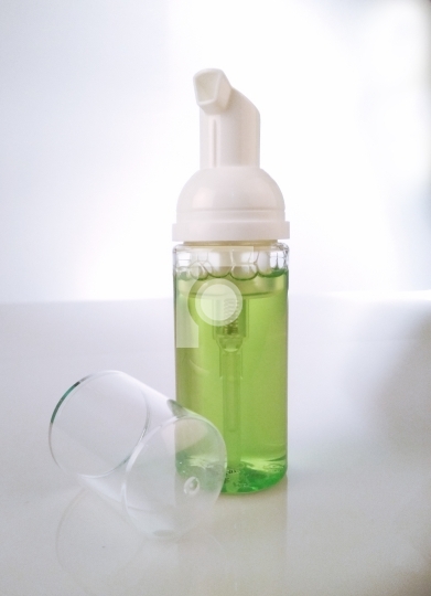 Download Green Cosmetic Product Pump Bottle For Mockup Free Stock Photo Fotonium Yellowimages Mockups