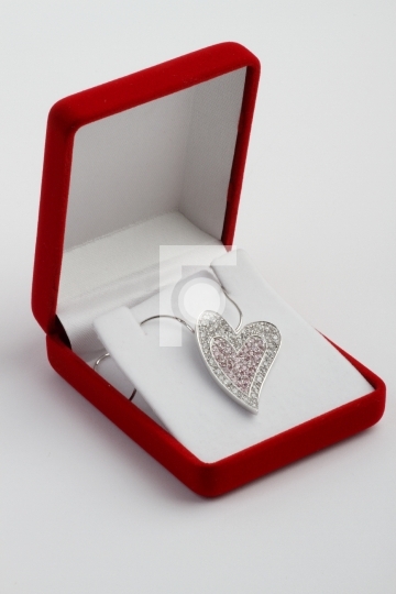 Heart Shaped Jewelry Pendant in a Gift Box