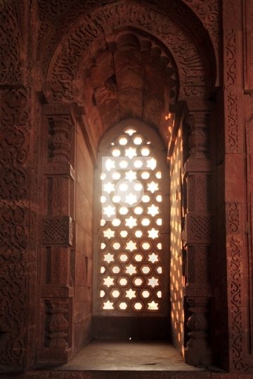 Light through ancient window, Qutub Minar, New Delhi
