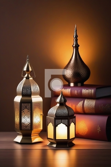 Ramadan / Eid Festival Lamp - FREE photo - AI Generated Image