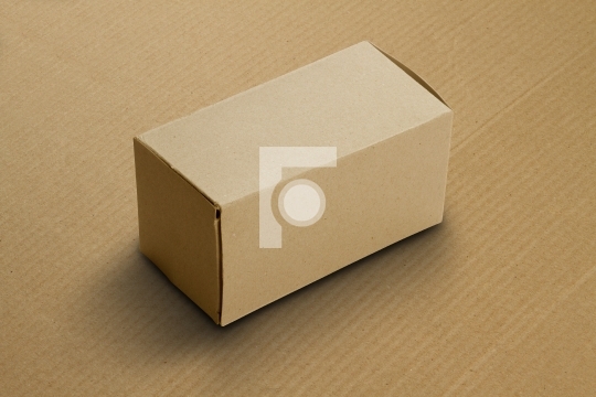 Recycled Card Board Box for Mockup on Corrugated Sheet