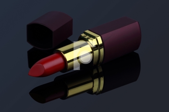 Red Colored Lipstick Closeup