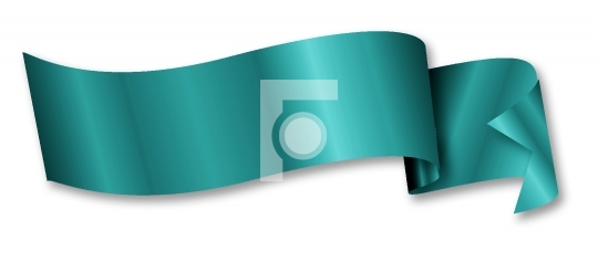 turquoise ribbon / banner
