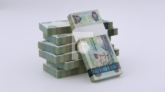 United Arab Emirates Currency Dirhams 500 Note - 3D Illustration