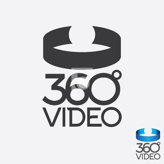 360 Degree Video Virtual Reality Vector Logo