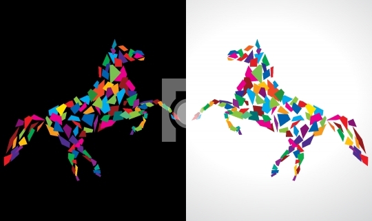Abstract Horse Vector Drawing