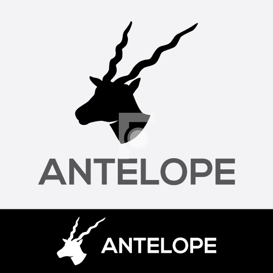 Antelope Deer Readymade Company Logo Stock Vector