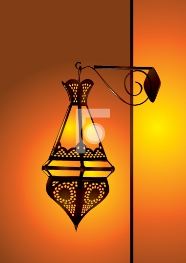 arabic lamp vector illustration