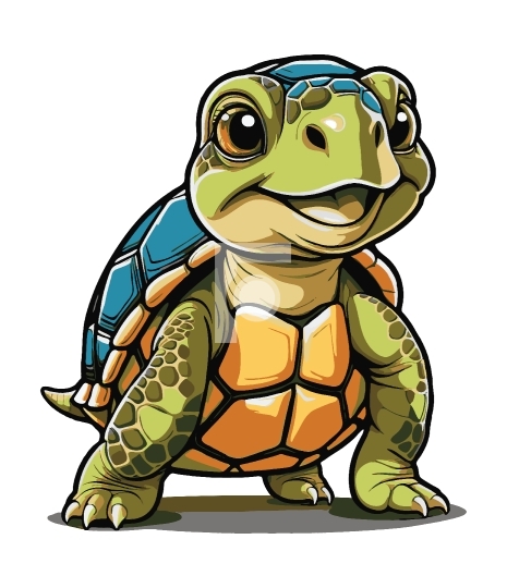 Baby Tortoise Free Vector Illustration - AI Generated AI, PDF, E