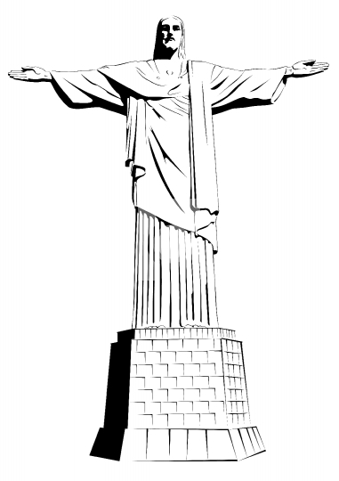 Christ the redeemer - detailed vector illustration