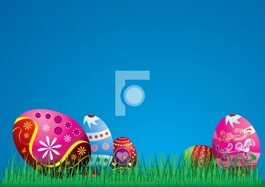 colorful Easter eggs illustration