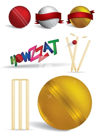 Cricket game concepts - vector illustrations