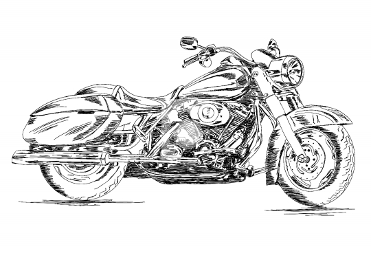 Detailed Motor Cycle / Bike Vector EPS Illustration
