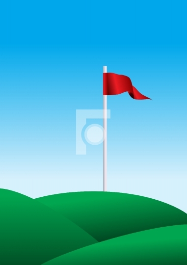 illustration of a golf flag