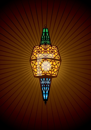 islamic lamp vector illustration