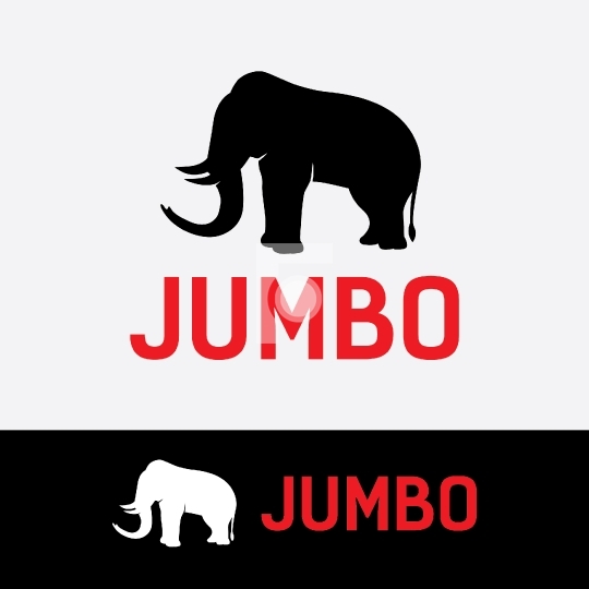 Jumbo Elephant Logo Vector Stock Royalty Free