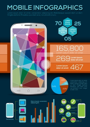 Mobile Infographic - Vector Illustration