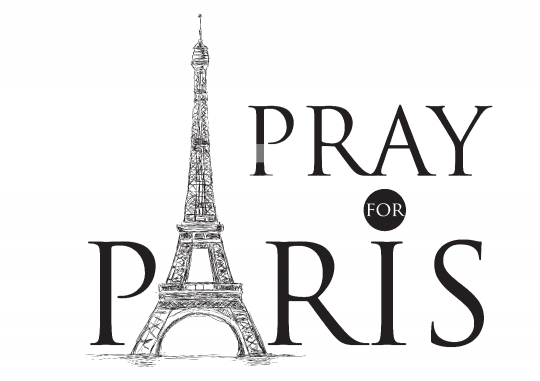 ParisAttacks - Pray for Paris Free Vector Image
