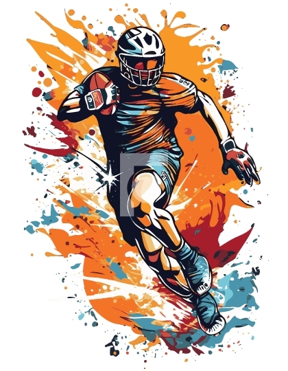 Rugby American Sports Free T-shirt Design - Vector AI Generated