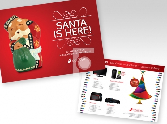 Santa Claus Festive Flyer - Print Ready High Res Template A4 Siz