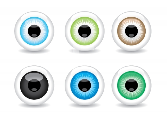 Set of 6 different eye balls