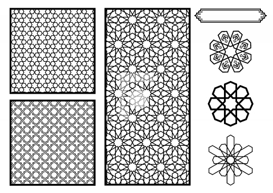 Traditional Middle Eastern / Islamic Patterns - Vector