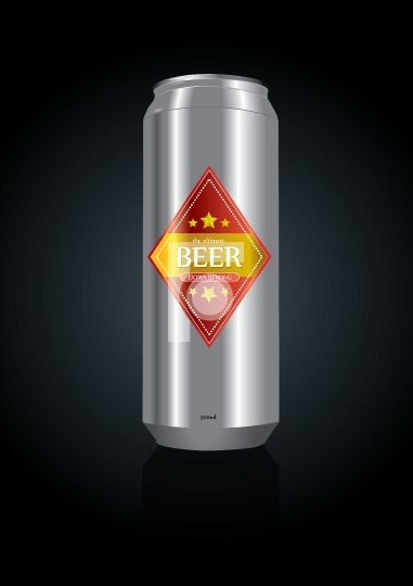 Vector illustration of a beer can 