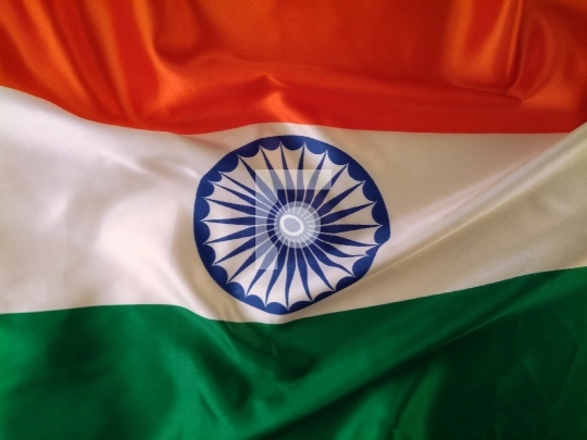 Closeup of National Indian Flag - Tricolor Free Stock Photo - Fotonium