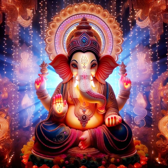 Free Photo of Lord Ganesha Hindu Festival Ganesh Chaturthi AI Ge