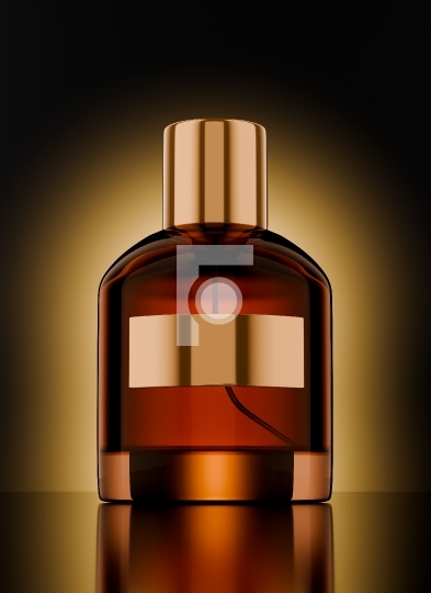 Luxury Perfume Bottle Mockup - 3D Illustration Render